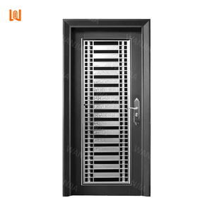 Puertas blindadas de <span class=keywords><strong>metal</strong></span> antirrobo personalizadas resistentes a la corrosión Puertas de seguridad resistentes personalizadas Puertas de aluminio de entrada frontal - Product Image 3