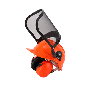 Casque de protection avec écran facial en treillis métallique en acier pour <span class=keywords><strong>tondeuse</strong></span> à gazon tronçonneuse taille-haie-équipement de sécurité - Product Image 1