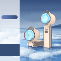 Ventilateur portable pliable version refroidissement, promotion usine, chargement rapide USB-C, silencieux, écran LED, mini-ventilateur