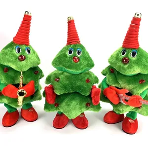 Jouets électriques Poupées de Noël dansant chantant Père Noël bonhomme de neige wapiti