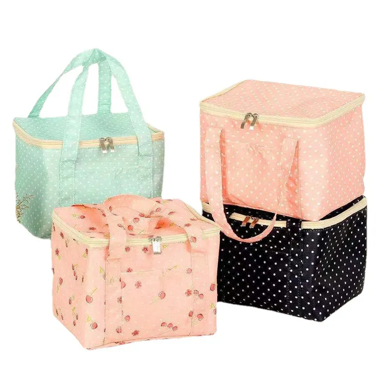 wholesale simple insulated cooler tote portable thermal lunch bag promotional cheap food delivery bag