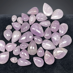 Pierre précieuse naturelle de Kunzite rose en gros, taille poire, cabochon lâche, pour bijoux fins, bagues et pendentifs, taille et poids personnalisables MAHNAJ - Product Image 2