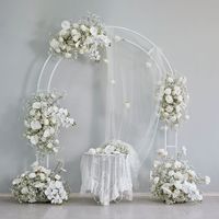 Westlicher Hochzeitsbogen mit Seidenrosen, Künstliche Blumen, Realistisches Set für den Schulanfang, China
