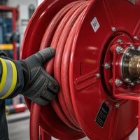 Enrouleur de tuyau d'incendie automatique grande capacité certifié CE avec connecteur en laiton pour usage professionnel