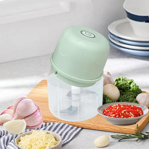 Electric Garlic Mincer 250ml Plastic Household Kitchen Tool For Garlic Chopping And Mincing - Product Image 1