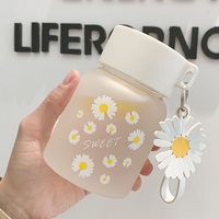 Gelas Mini Trendy Daisy Lapis Ganda Tahan Panas Anti Bocor Ramah Lingkungan Lucu Gemuk Portabel Cangkir Hadiah Promosi