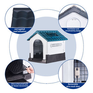 Cage pour chien en acier inoxydable respirant pour l'extérieur, résistante aux intempéries, luxueuse, grande maison pour chien, abri pour <span class=keywords><strong>animaux</strong></span> de compagnie - Product Image 3