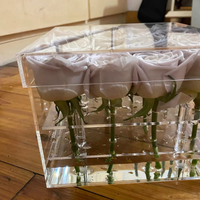 Factory Custom Große kleine Acryl box Acryl Clear Boxen zeigen große Acryl Geschenk frische Blume Aufbewahrung sbox