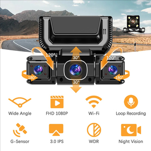 Caméra embarquée W7 360 °   Caméra embarquée 1080p pour voitures avec Wi-Fi, vision nocturne, câble OBD configurable, surveillance <span class=keywords><strong>de</strong></span> stationnement 24h/24 - Product Image 2