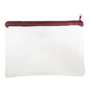 Trousse à crayons en PVC avec logo personnalisé taille A5 et fermeture à glissière - Product Image 2