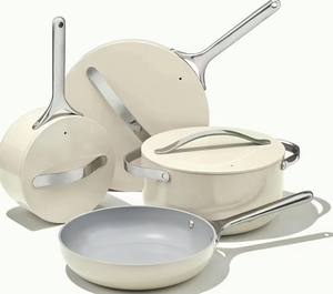 Lot de 7 ustensiles de cuisson <span class=keywords><strong>en</strong></span> <span class=keywords><strong>fonte</strong></span> émaillée antiadhésive, batterie de cuisine robuste pour <span class=keywords><strong>induction</strong></span> - Product Image 2