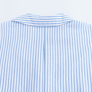 <span class=keywords><strong>Camicia</strong></span> da <span class=keywords><strong>donna</strong></span> con stampa a righe in raso a maniche lunghe da <span class=keywords><strong>donna</strong></span> per primavera/estate Versatile con maniche arricciate larghe con accesso a bottoni Casual - Product Image 5