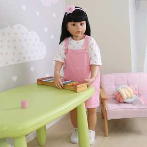 Grande poupée de 98 cm, chef-d'œuvre de poupée reborn, poupée articulée à billes, <span class=keywords><strong>corps</strong></span> entier, bébé fille princesse, 3-4 ans, modèle de poupée réel avec robe de bébé - Product Image 3