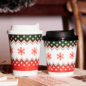 Hot Sale <strong>Christmas</strong> Celebration Double Wall Food Grade <strong>Paper</strong> <strong>Cups</strong> for Hot Drinks Coffee - Product Image 1