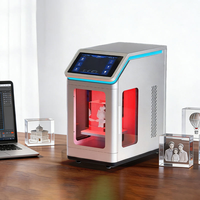 Machine de gravure laser interne 3D en verre cristal DMX AI avec mise au point automatique, marqueur laser UV pour personnalisation de logos DXF DST