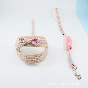 Vente en gros de harnais et laisses pour chiens et chats personnalisables pour l'extérieur-Sangles de poitrine réglables Arcs pour Poméranie - Product Image 4