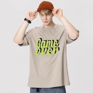 Camiseta básica de peso pesado liso Unisex camiseta de gran tamaño etiqueta personalizada Venta caliente 3D hombres camiseta sin mangas Logo serigrafiado camisetas
