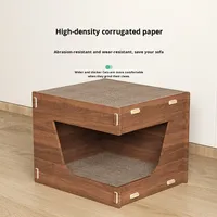 Griffoir pour chat en forme de maison, résistant aux rayures, en carton ondulé haute densité, pour chat d'intérieur, meubles pour animaux de compagnie, jeu pour animaux de compagnie, toutes saisons
