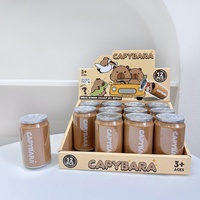 Nouveauté : Porte-clés en capsule de capybara de dessin animé, boîte à surprises, jouets créatifs, porte-clés mystère, boîte mystère, poupée jouet