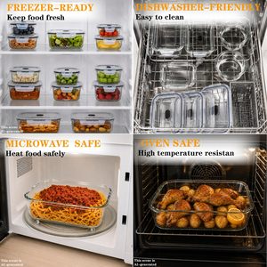 Citylife Eco-Friendly Glass Meal Prep Bpa Free Food Storage Container Ventable Lunch <b>Box</b> Office Bento with Lid - Product Image 3