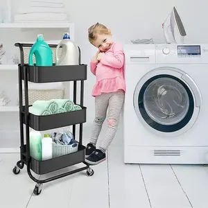 Chariot de rangement multifonction en acier au carbone pour outils de beauté, chariot de manucure pour salon, support de rangement pour coiffure et SPA - Product Image 6