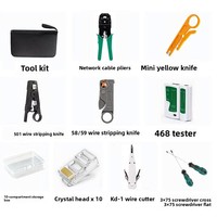 Kit d'outils d'entretien domestique OEM trois-en-un : Pince à crimpage pour connecteurs RJ45 et testeur de réseau