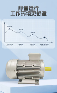 Motor Asíncrono Trifásico Gexin IE2 YE2-280S-2 75KW 100HP 3000RPM 380V 50/60Hz, Carcasa Metálica, Protección IP55, Base de Hierro Fundido - Product Image 5