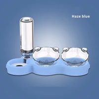Bouteille d'eau et de nourriture manuelle à double compartiment en plastique ABS pour prévenir les troubles gastro-intestinaux des chats, pour une utilisation en intérieur et en extérieur