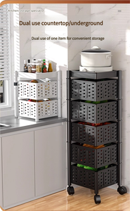 Estantes de Almacenamiento Premium Multifuncionales Deslizantes y Giratorios de <span class=keywords><strong>Acero</strong></span> <span class=keywords><strong>Inoxidable</strong></span> para Cocina, Sala de Estar, Baño, Armario y Alimentos - Product Image 4