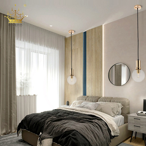 Lampadine a incandescenza cromo lucido orb filo grande globo sferica moderna pesare luce del pendente trasparente - Product Image 5