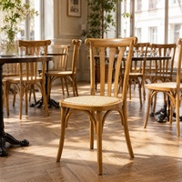 Chaises de salle à manger en bois massif courbé avec dossier croisé et rotin, empilables, pour restaurants, hôtels, salles de banquet, mariages en plein air et réceptions – Vente en gros
