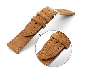 حزام ساعة من الجلد الطبيعي عتيق الطراز من ليونورم، مصنوع يدويًا، 18/20/22/24 مم، مشبك دبوس، أحزمة بديلة من جلد البقر تناسب معظم الساعات - Product Image 4