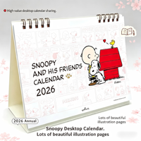 Joli calendrier de bureau Snoopy 2026
