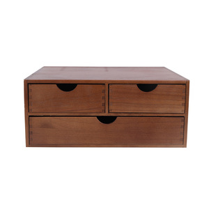 Wooden Desktop Storage <b>Box</b> With Drawers For Jewelry And <b>Small</b> Items Rectangle Standing Type Multi Layer Organizer - Product Image 5