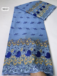 3657 africano tessuto di pizzo di <span class=keywords><strong>cotone</strong></span> 2024 alta qualità svizzero Voile nigeriano pietre di <span class=keywords><strong>cotone</strong></span> tessuto di pizzo per le donne <span class=keywords><strong>abiti</strong></span> <span class=keywords><strong>da</strong></span> <span class=keywords><strong>sposa</strong></span> - Product Image 4