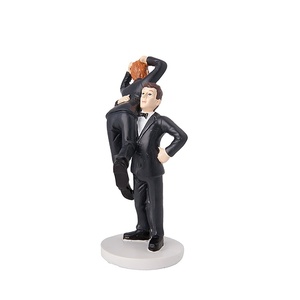 Divertente Comico Gay Wedding Cake Topper Wedding Oggetti Da Collezione Souvenir Regali Personalizzati Resina Figurine di Nozze - Product Image 1