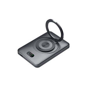 Venta caliente soporte giratorio de 360 grados banco de energía inalámbrico magnético Función de despertador automático cargador móvil portátil - Product Image 2