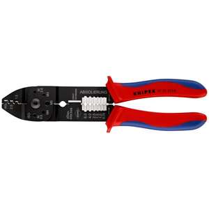 KNIPEX - 97 21 215 B Alicates de crimpado SB Conectores tipo enchufe abiertos no aislados (ancho de enchufe 6,3mm) - Product Image 1