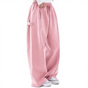 Nouveau pantalon de survêtement évasé en molleton de coton pour femme Tellus Apparel, taille élastique, coupe régulière, respirant, automne 2026 - Product Image 1