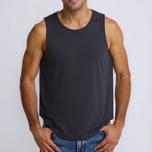 Outdoor Gym 210GSM Tank Tops Workout Custom Logo Training Sleeveless for Men - Product Image 2
