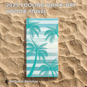 Tropical <b>Microfiber</b> <b>Beach</b> <b>Towel</b> Quick Dry Sand Free Hoodie <b>Towel</b> Palm Tree Print for <b>Beach</b> Pool Travel - Product Image 2