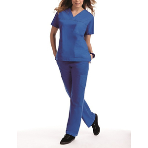 Alta calidad Chic Designer Unisex Medical Scrubs Jogger Sets Durable Knitted V-Neck Three Pockets Custom Color Logo Healthcare - Product Image 6