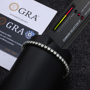 <span class=keywords><strong>Pulsera</strong></span> de <span class=keywords><strong>tenis</strong></span> de acero inoxidable 316L con diamantes de moissanita VVS Eternal Brilliance, aplicable a cualquier ocasión, joyería al por mayor para uso diario. - Product Image 3
