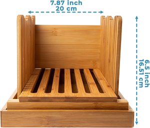 Planche à découper en bois pour trancher le pain avec bac à miettes - Product Image 2