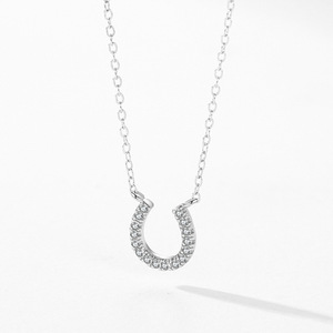 Collar de herradura de la suerte personalizable en cobre, colgante en forma de U, plata de ley S925, joyería de moda para mujer - Product Image 6