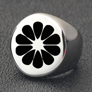 Anillo de Acero Inoxidable con Diseño Geométrico Grabado con Láser de 22MM, Joyería para Hombre, Regalo - Product Image 3