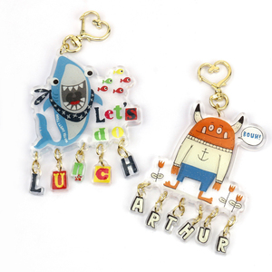 Đôi Mặt In Ấn VOGRACE OEM Thiết Kế Tùy Chỉnh Phim Hoạt Hình Anime Acrylic Keychain In Trong Suốt Nhựa Epoxy Charms Như Quà Tặng - Product Image 4
