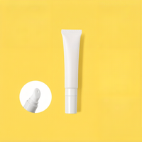 Tube en plastique PE mat de 15 g 15 ml avec bouchon à vis et applicateur en céramique pour rouge à lèvres et brillant à lèvres, diamètre 19 mm