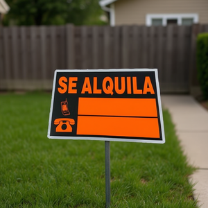 Insegna 'Noleggio' di Piccole Dimensioni, Arancione e Nero, per Giardino e Prato, Pubblicità per Noleggio, 12 Pezzi - Product Image 2