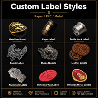 Autocollant en aluminium étanche pour bouteille, impression personnalisée en feuille d'aluminium pour marque privée, pour huiles essentielles, parfums, spiritueux, contenants en verre, vente en gros